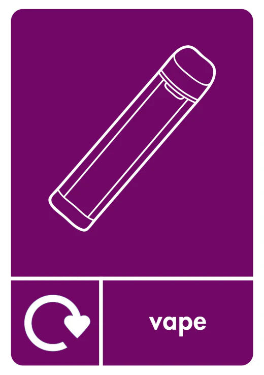 A4 Vape Recycling Sticker Recycling Stickers A4 Vape Recycling Sticker Recycling Stickers