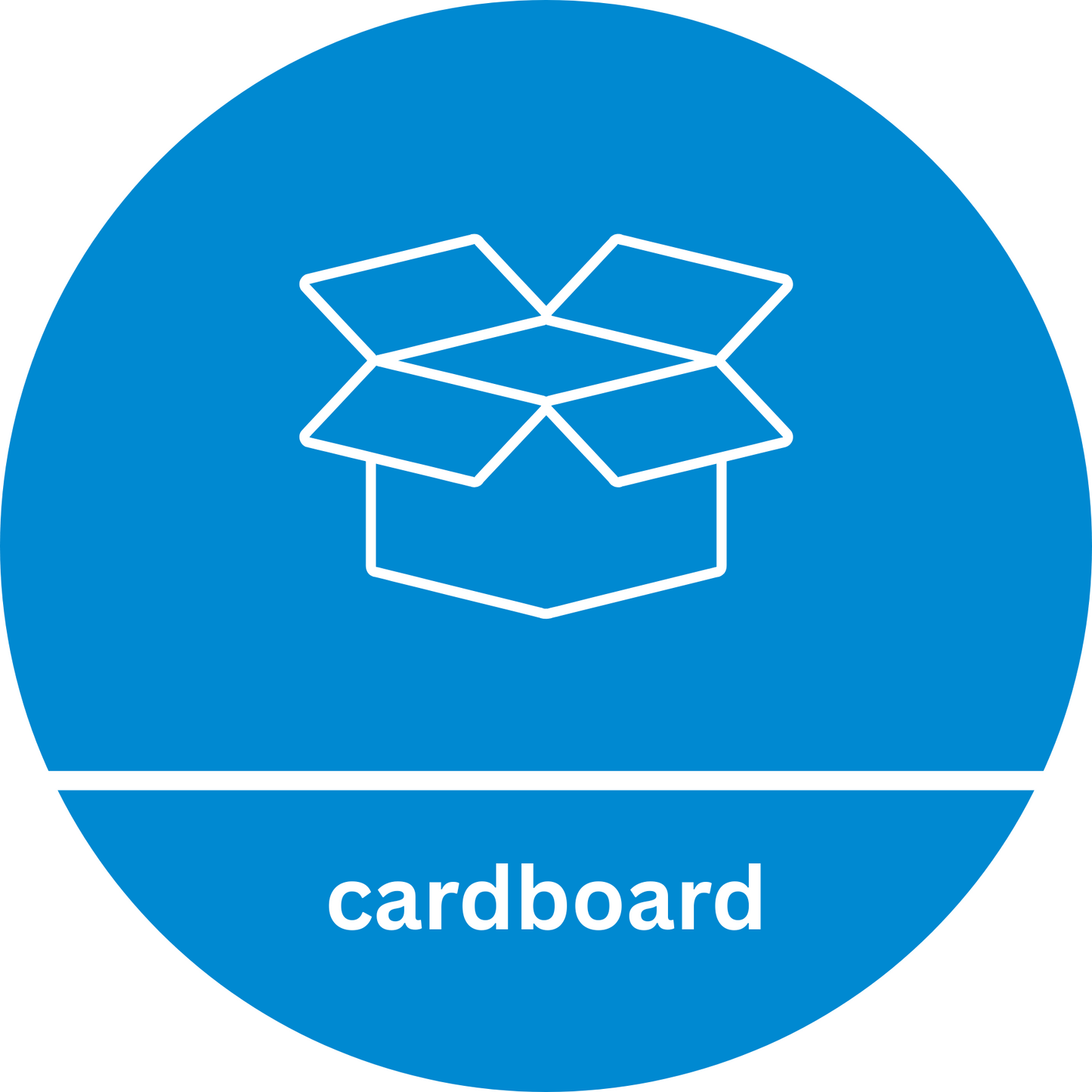Downloadable Cardboard Recycling Sticker
