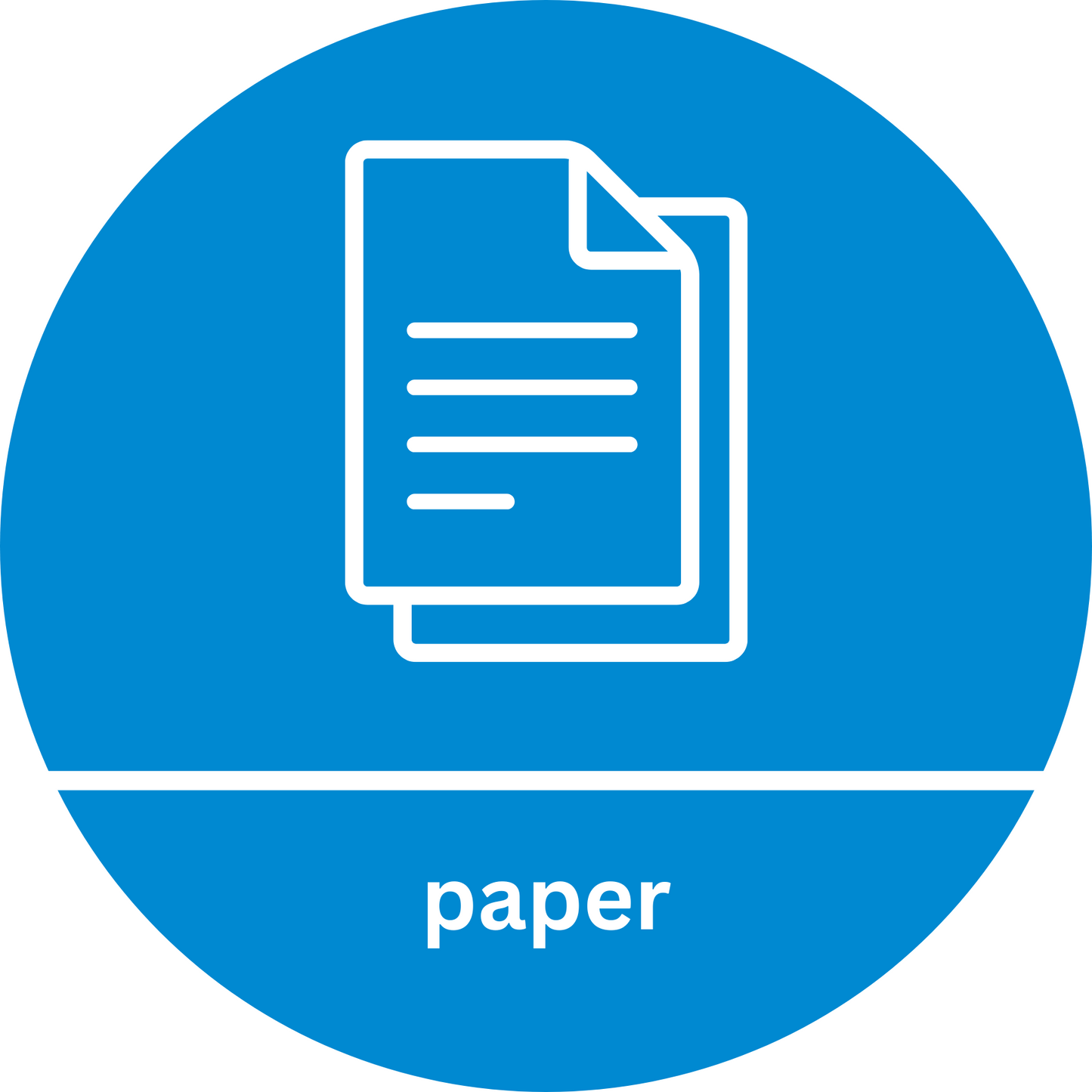 Circular Paper Recycling Sticker