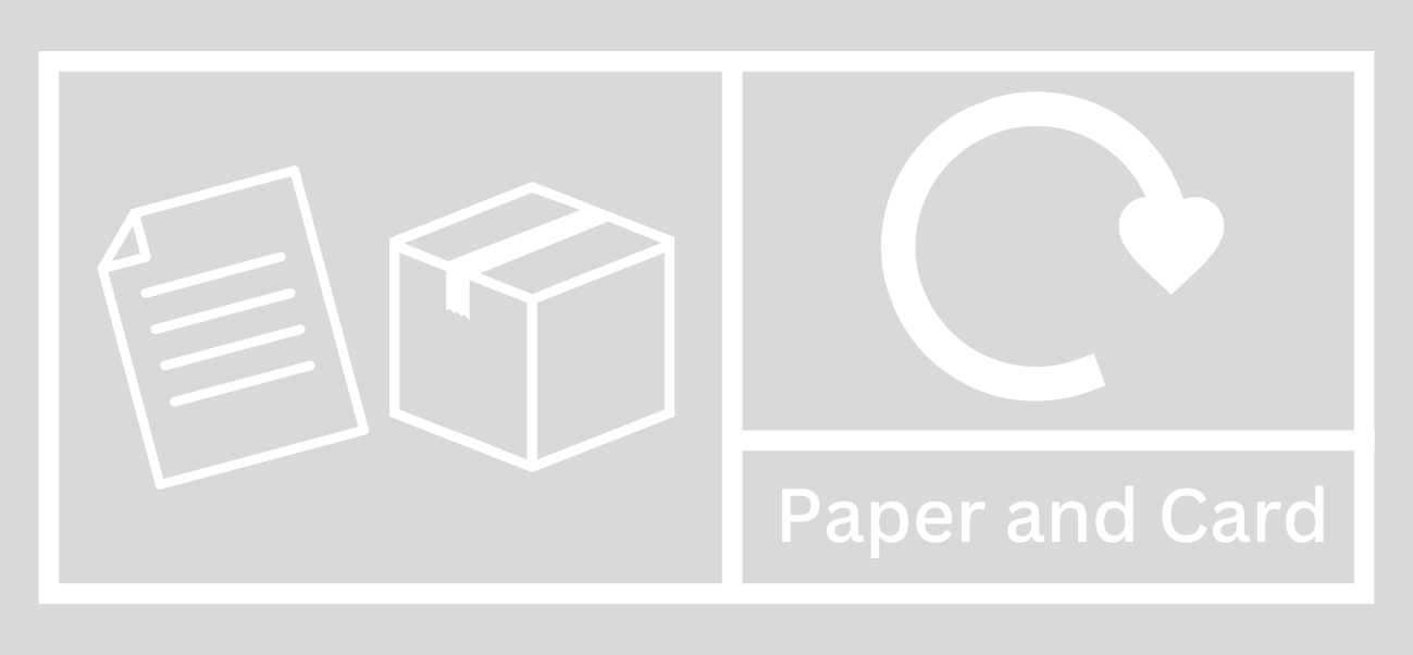 Clear Paper and Card Recycling Lid Label
