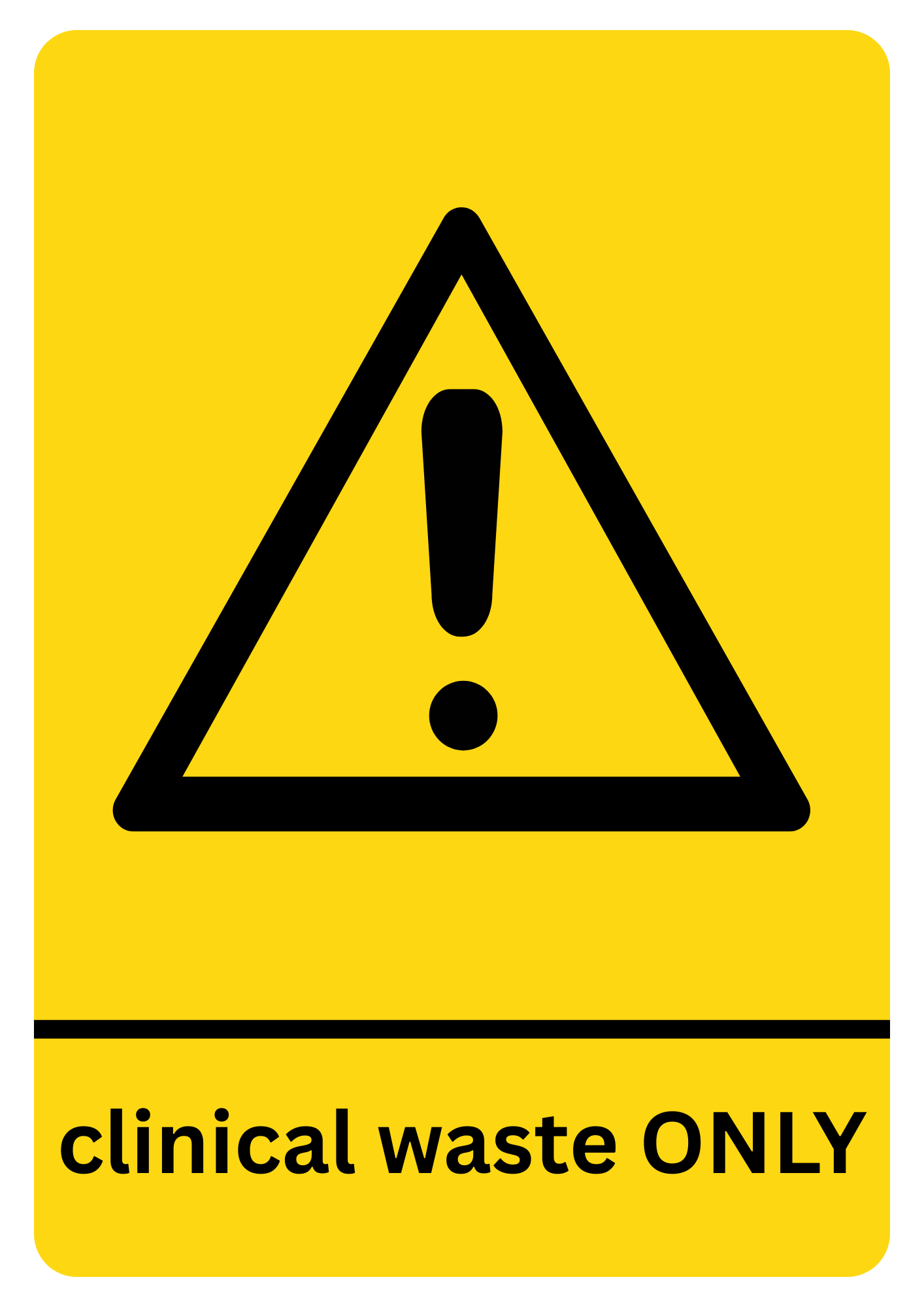 Clinical Waste Sticker