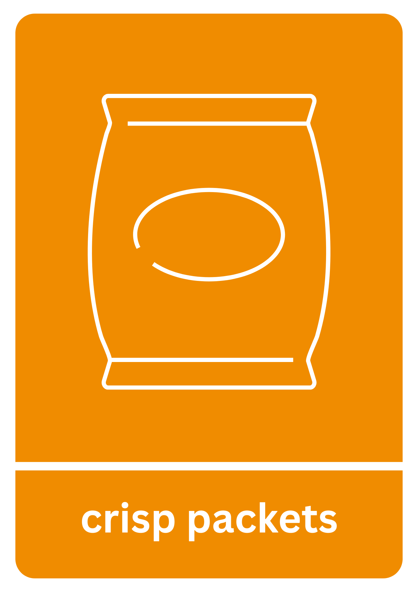 Downloadable Crisp Packets Recycling Sticker