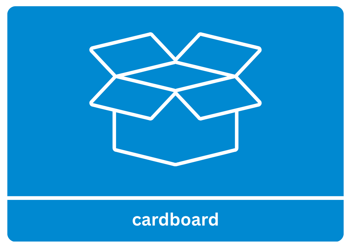 A4 Cardboard Recycling Sticker