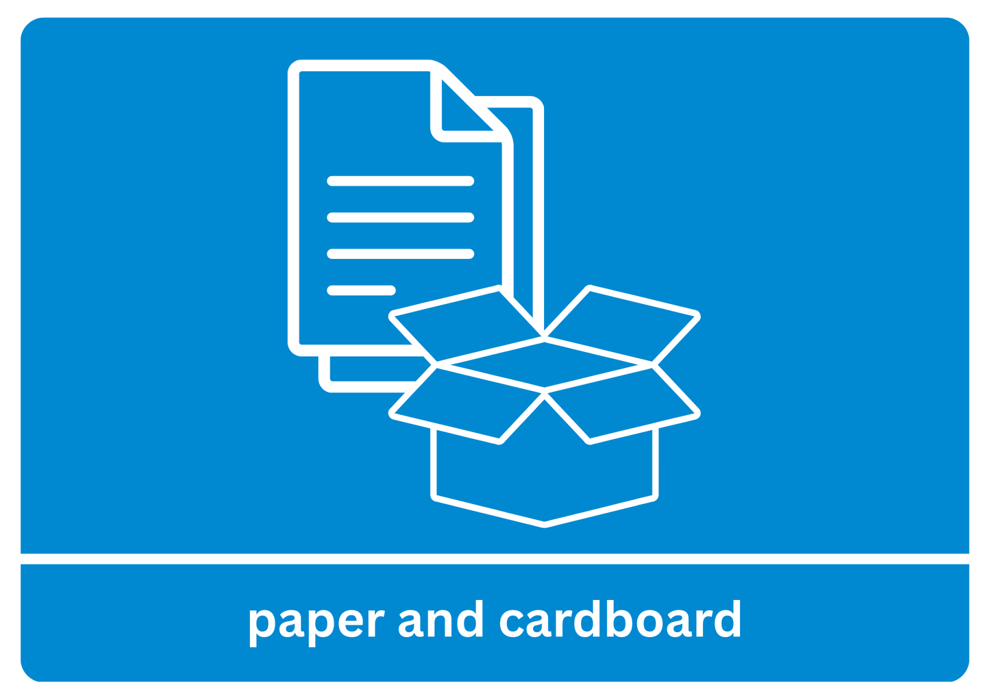 Downloadable Paper and Cardboard Recycling Sticker