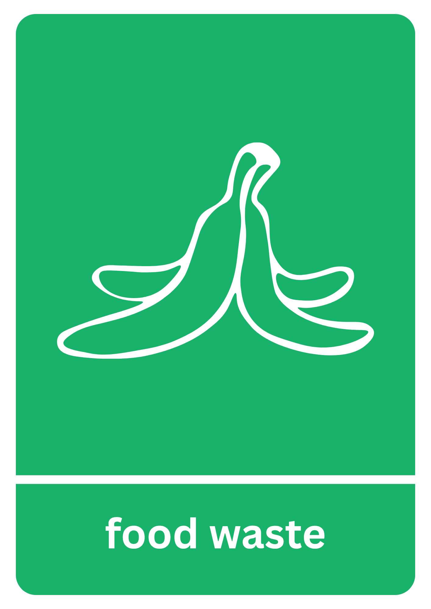 A4 Food Waste Recycling Sticker