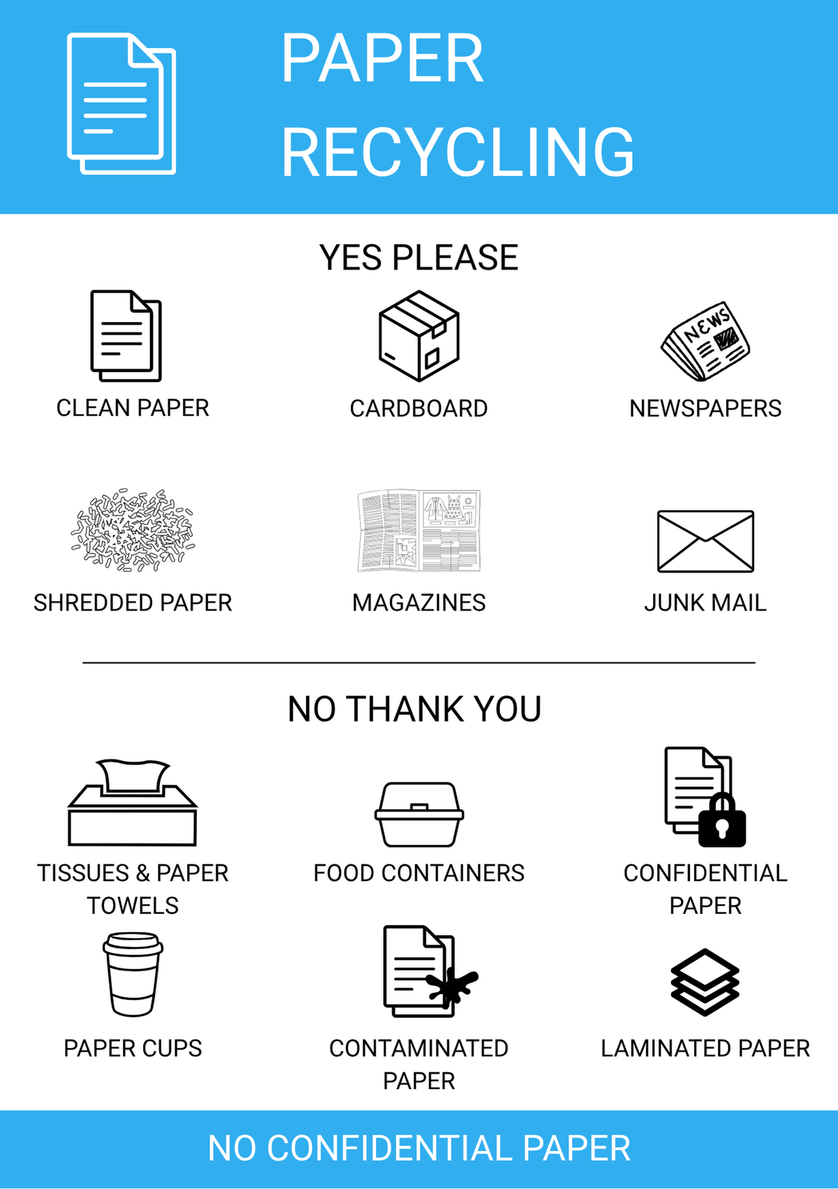 Professional A4 Paper Recycling Sticker