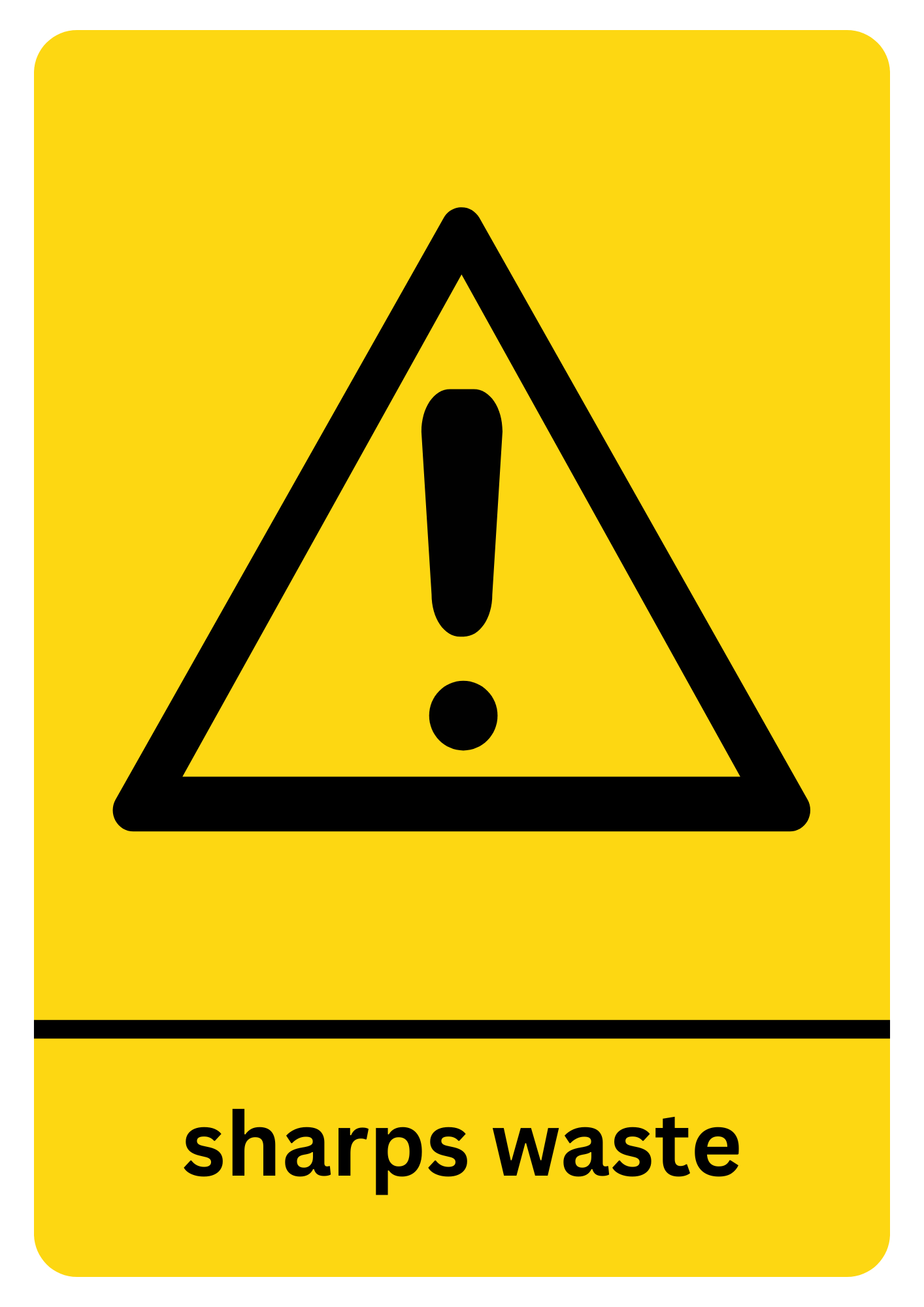 Sharps Waste Sticker