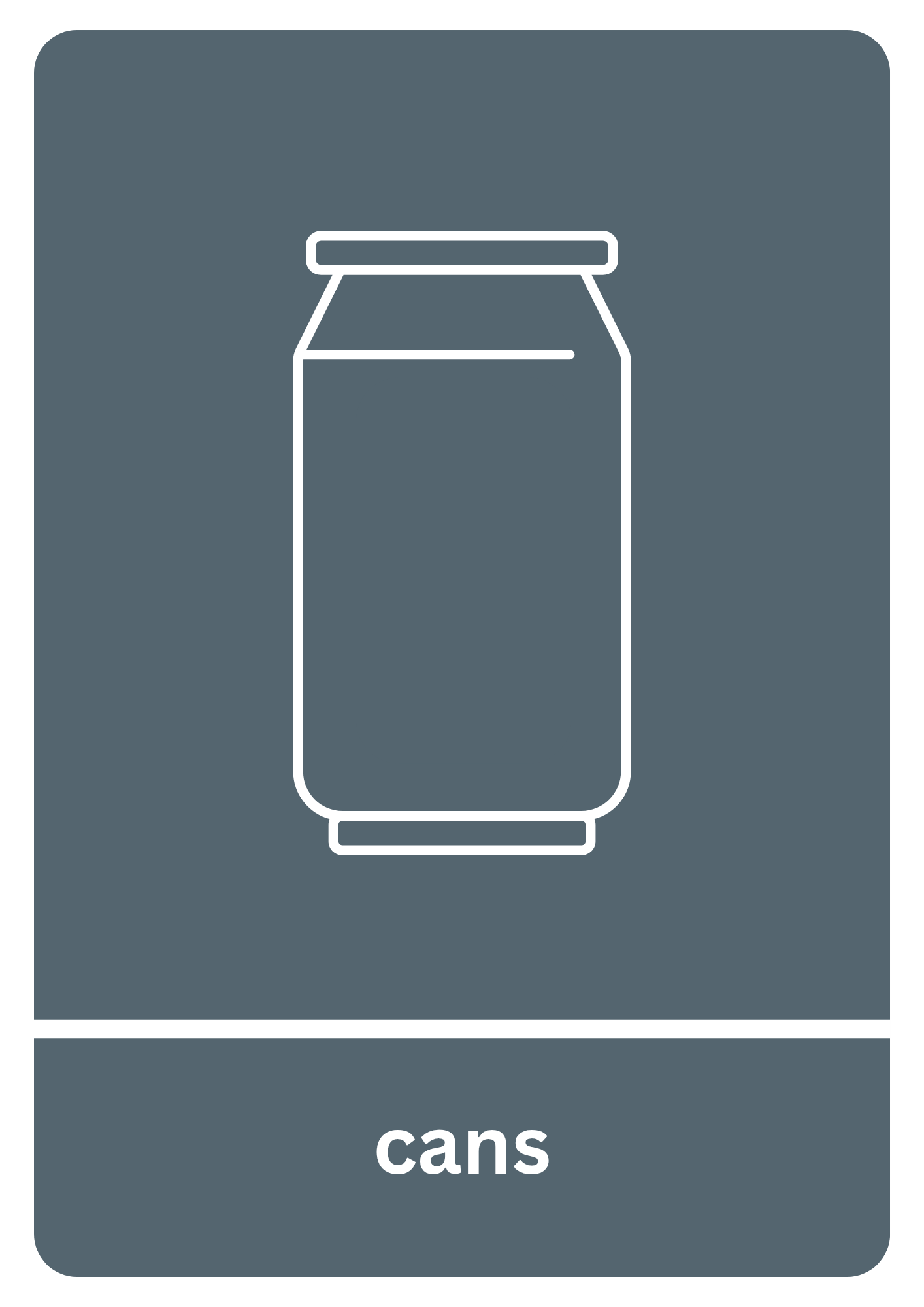 A5 Cans Recycling Sticker