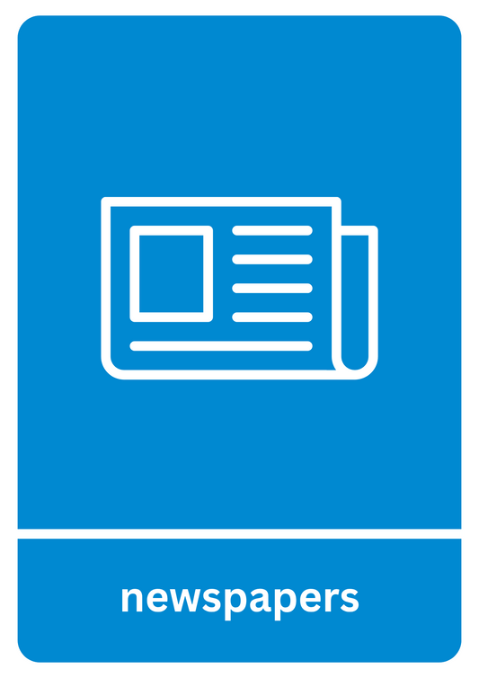 Downloadable Newspaper Recycling Sticker