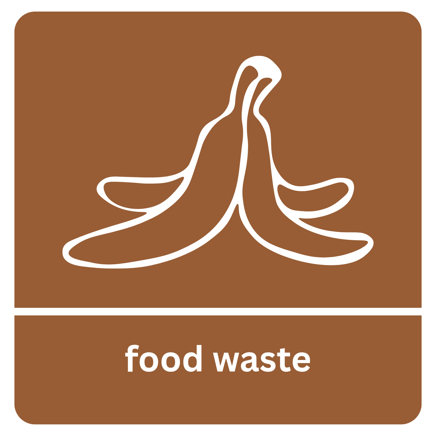 Square Food Waste Recycling Sticker