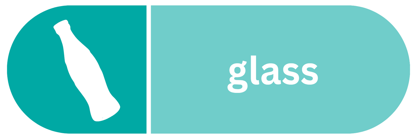 Glass Recycling Pill Shaped Sticker