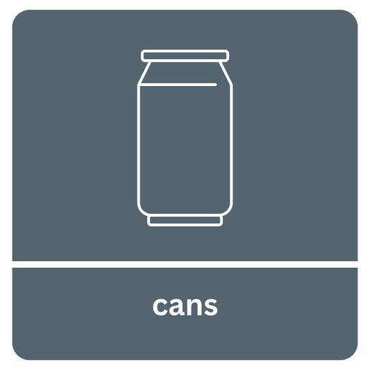 Sticer Ailgylchu Caniau Sgwâr