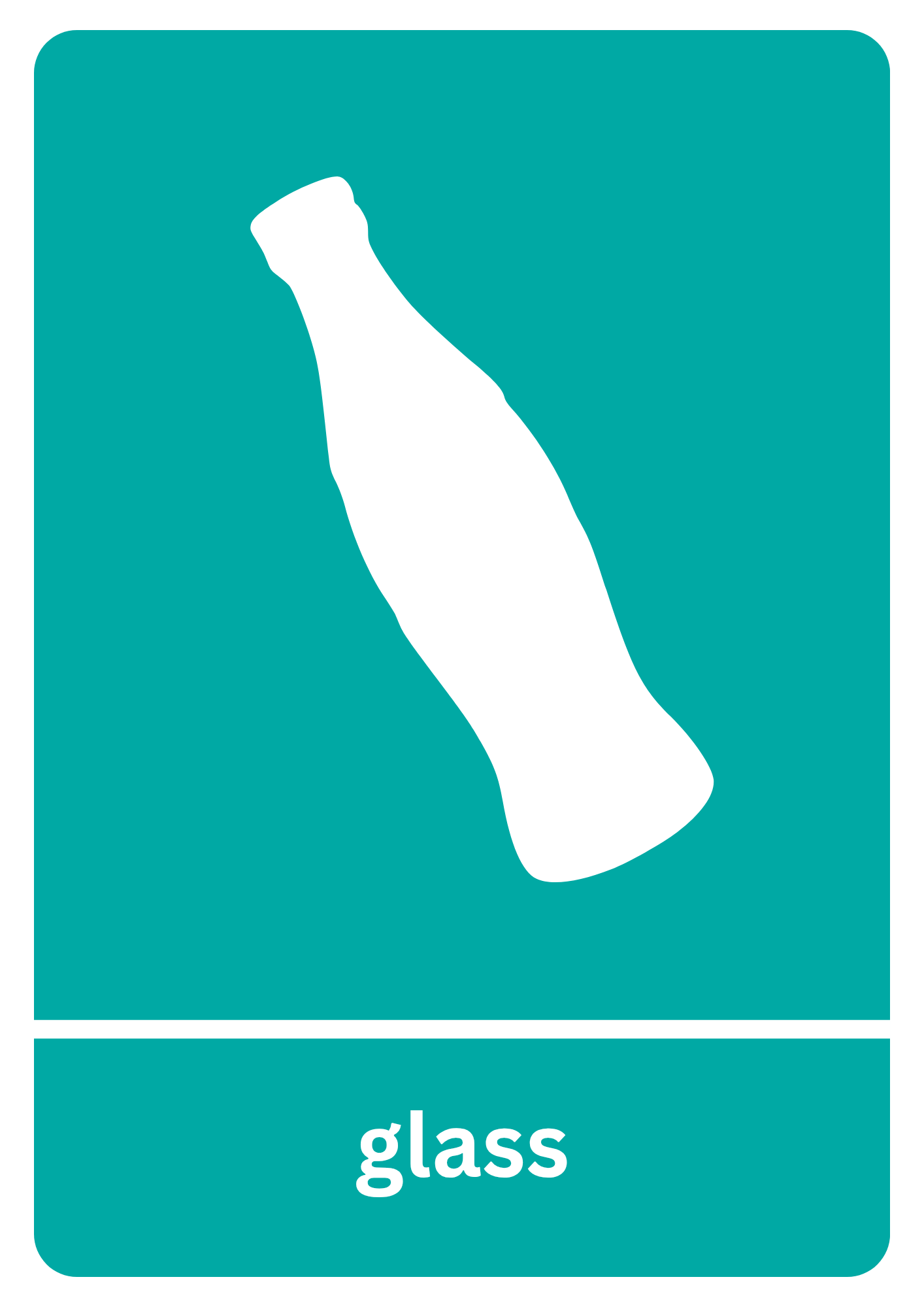 Downloadable Glass Recycling Sticker
