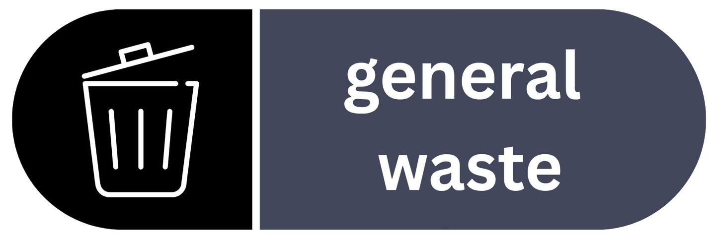 General Waste Pill Shaped Sticker