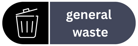 General Waste Pill Shaped Sticker