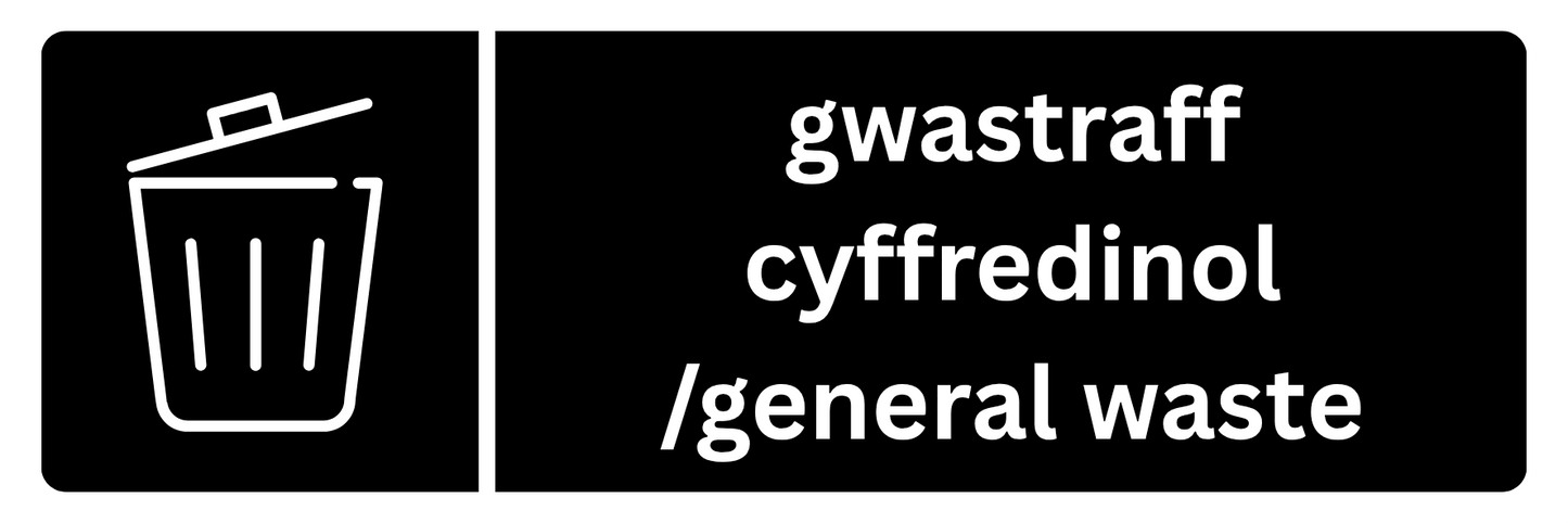 Bilingual General Waste Sticker