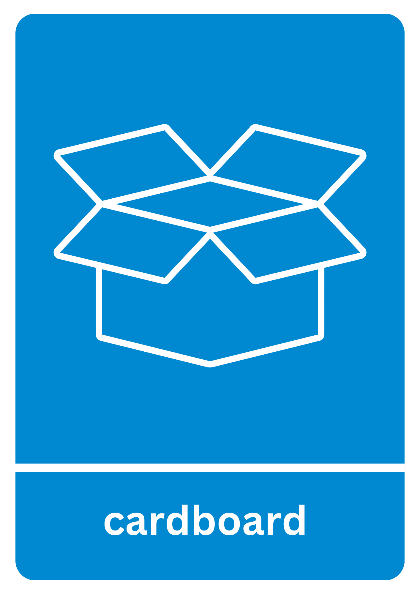 Downloadable Cardboard Recycling Sticker