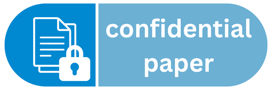 Confidential Paper Recycling Pill Shaped Sticker
