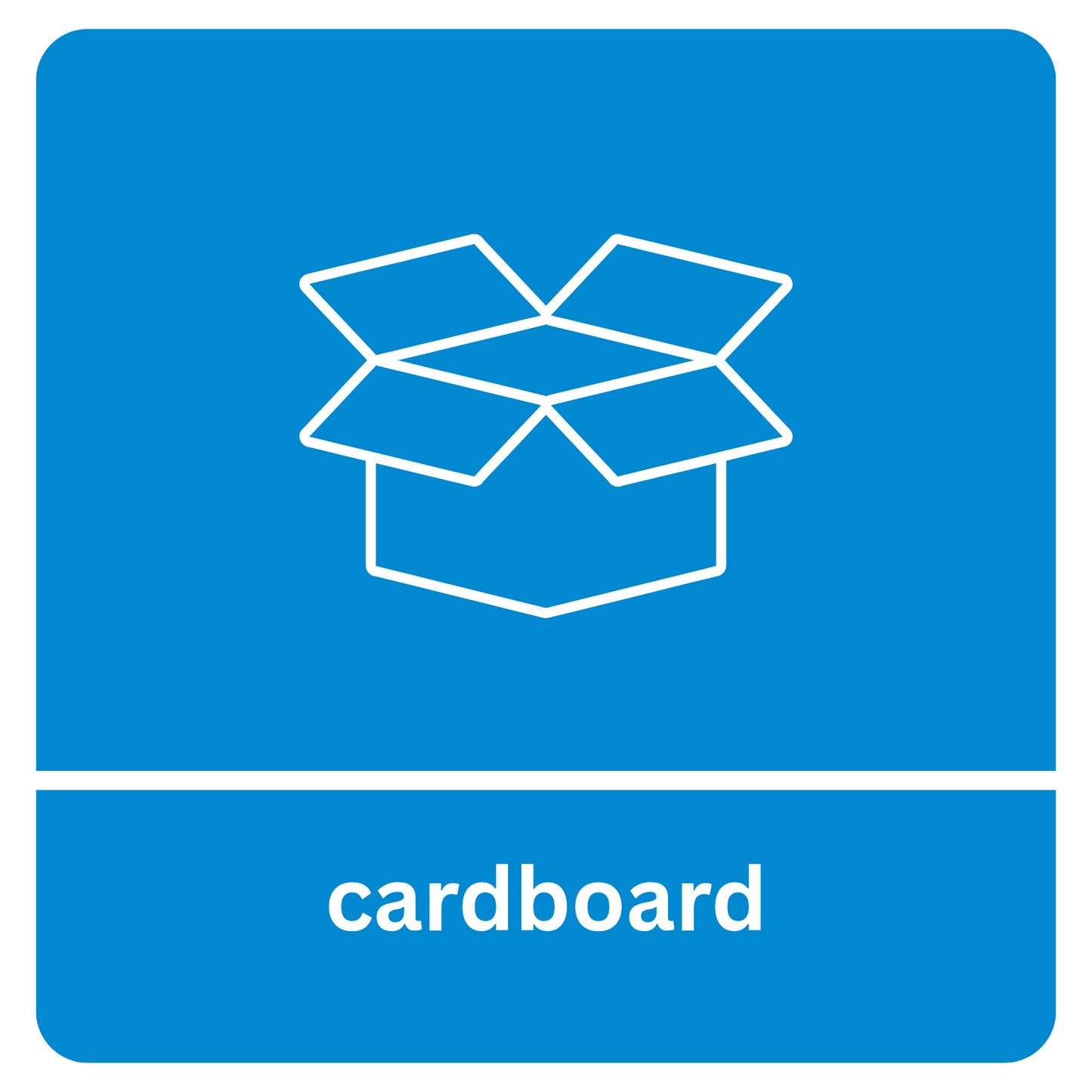 Square Cardboard Recycling Sticker