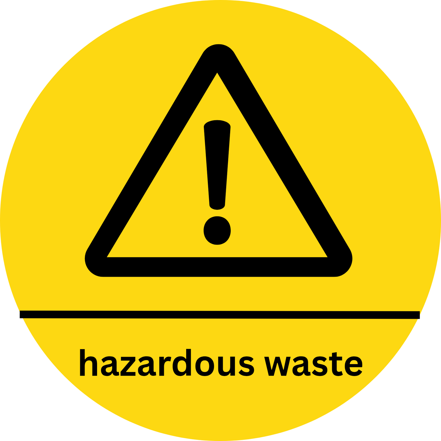 Circular Hazardous Waste Sticker