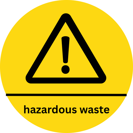 Circular Hazardous Waste Sticker