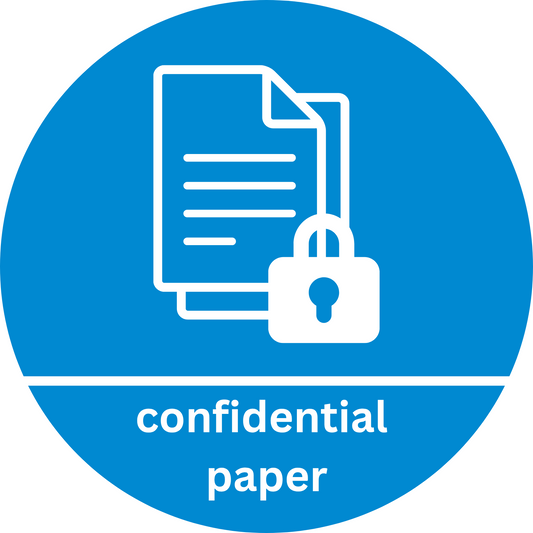 Circular Confidential Paper Recycling Sticker