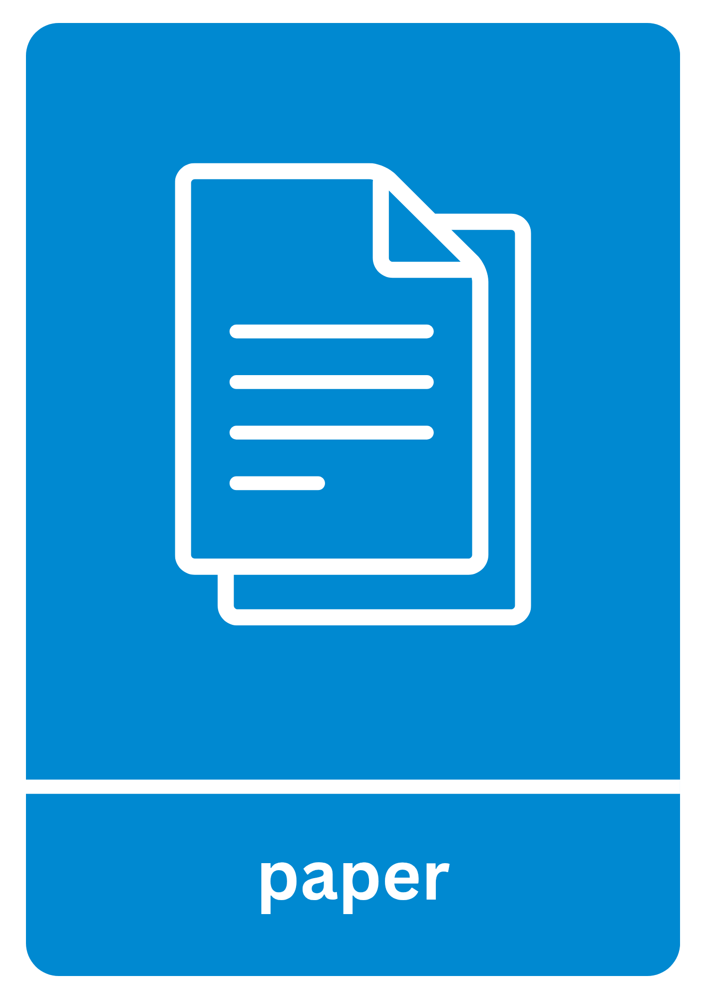 Downloadable Paper Recycling Sticker