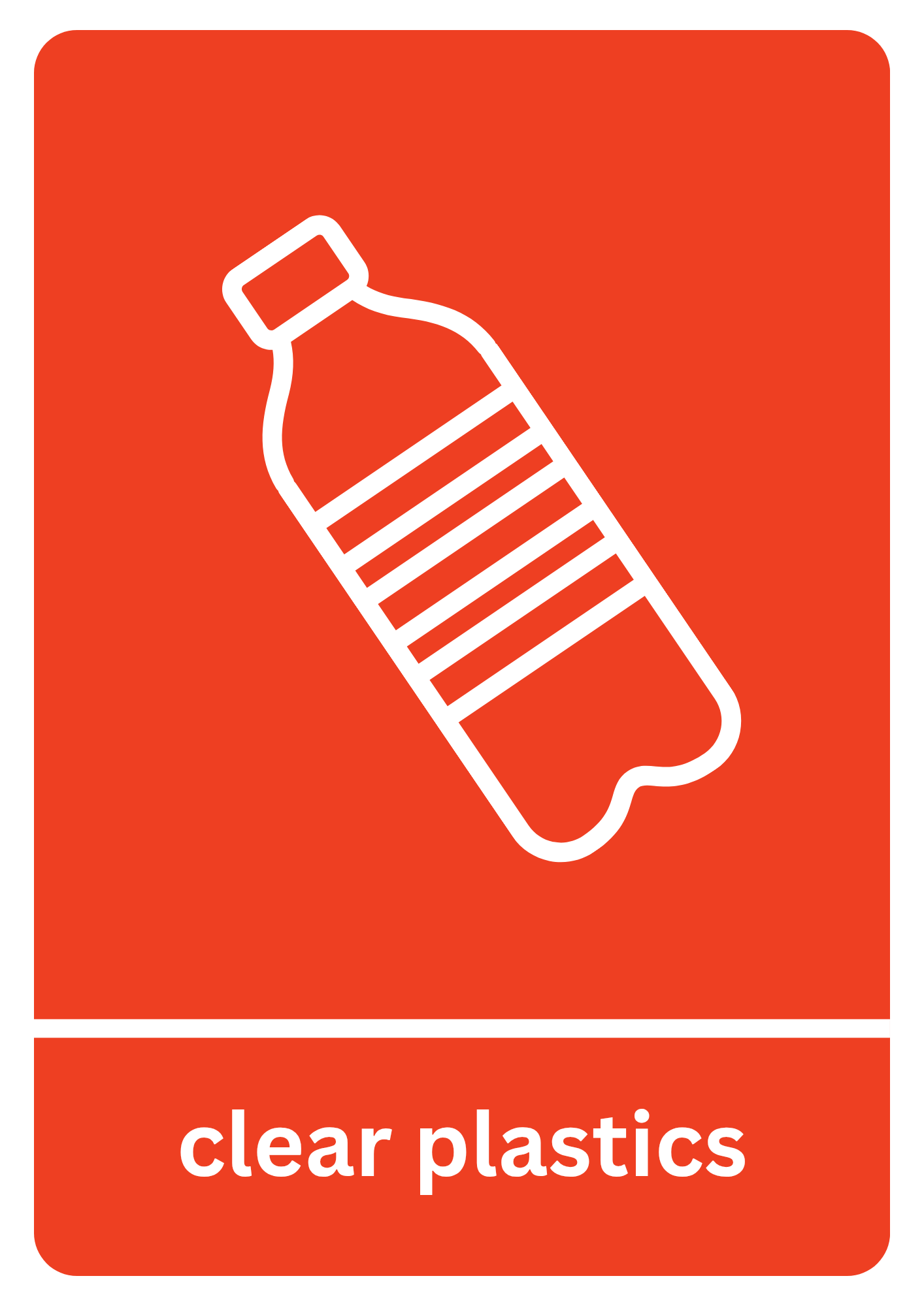 Clear Plastic Recycling Stickers