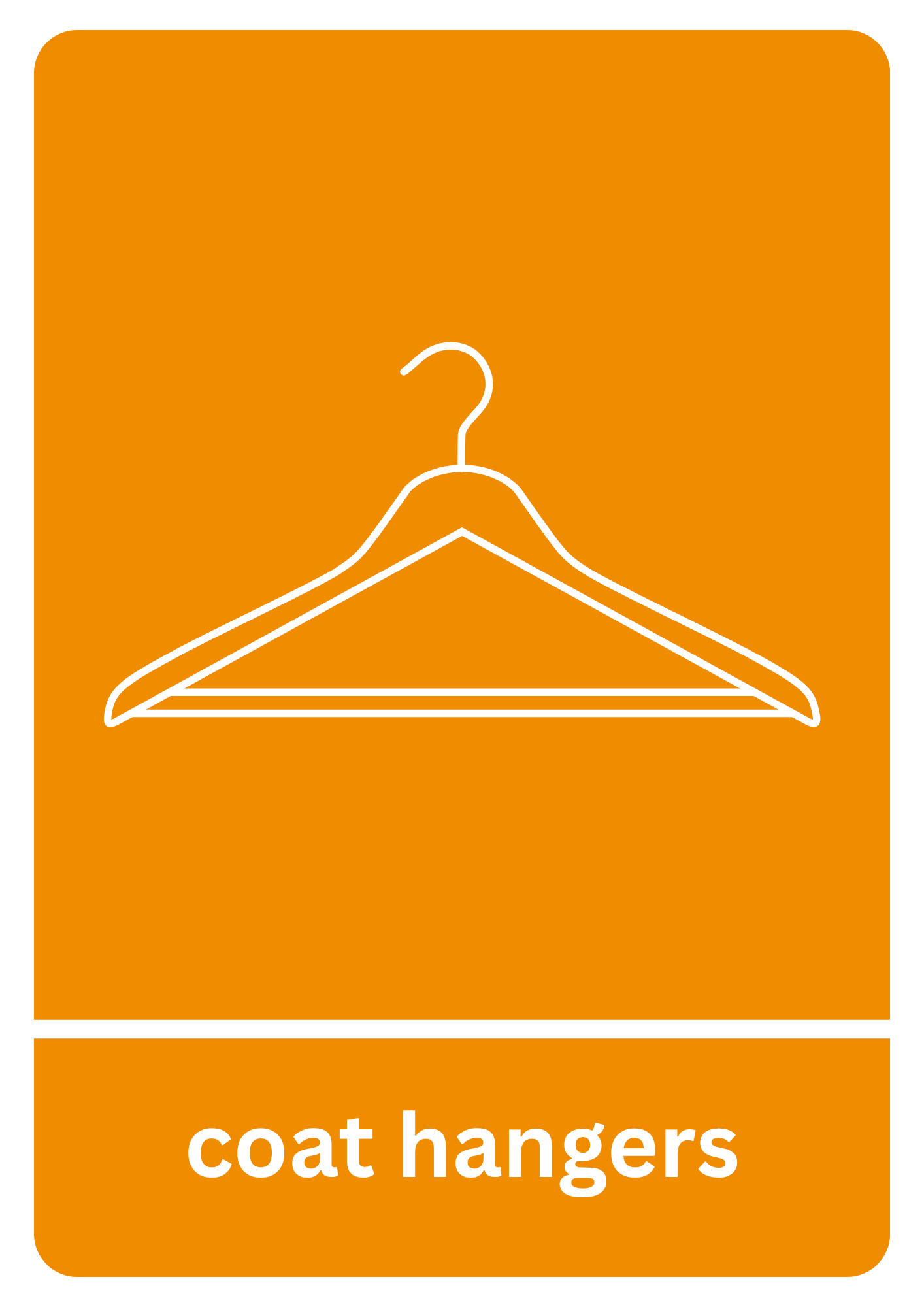 Coat Hanger Recycling Stickers