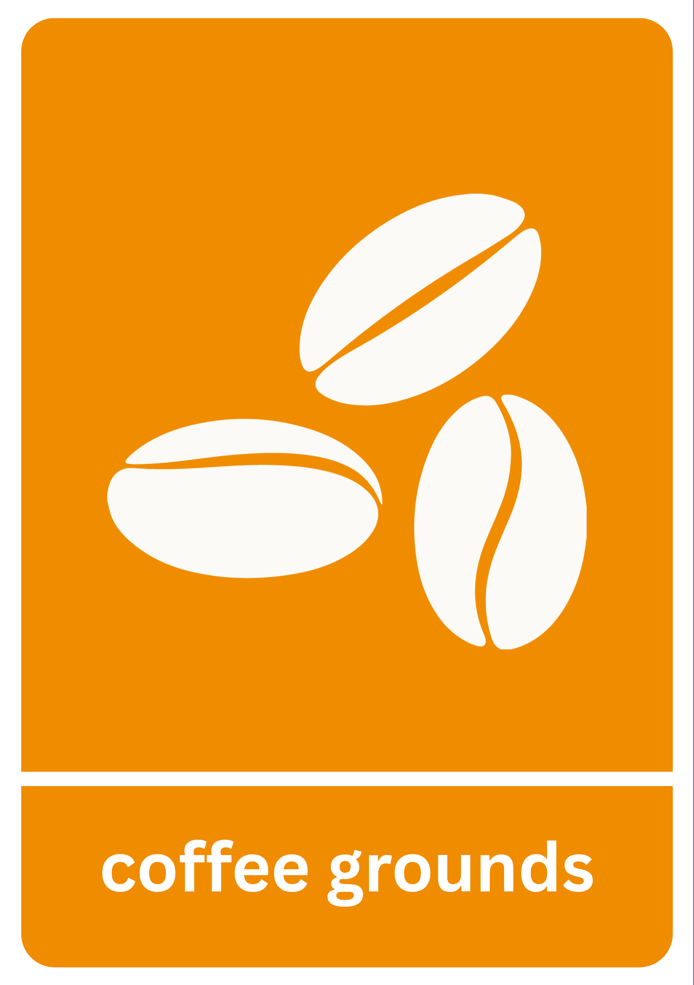 Coffee Grounds Recycling Stickers