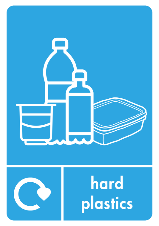 A5 Blue Hard Plastics Sticker