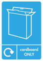 A5 Cardboard ONLY Recycling Sticker