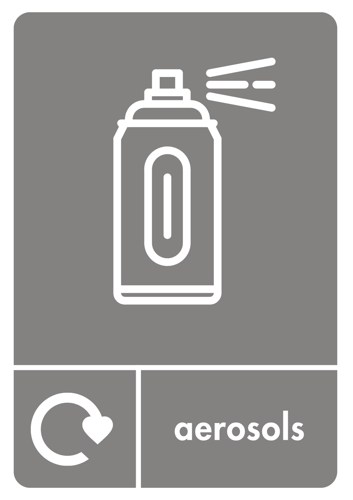 A5 Grey Aerosols Sticker