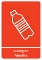 A5 Bilingual Plastics Recycling Sticker