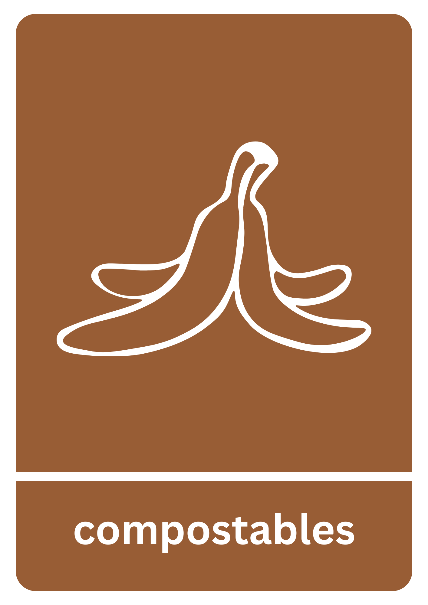 A5 Compostables Recycling Sticker