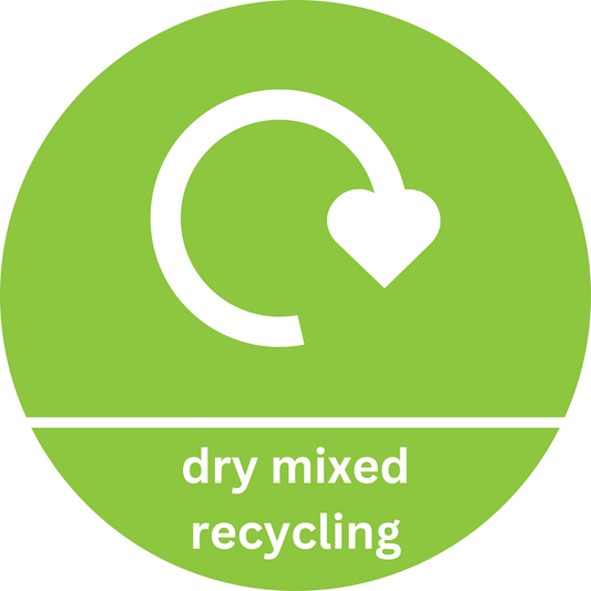 Circular Dry Mixed Recycling Sticker