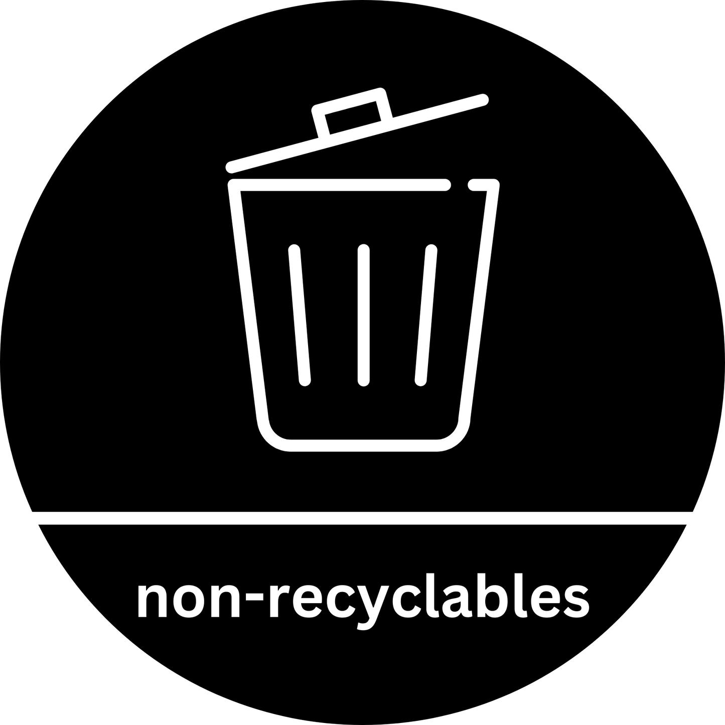 Adesivo scaricabile formato A4 verticale non riciclabile