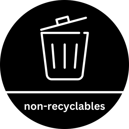 Adesivo scaricabile formato A4 verticale non riciclabile