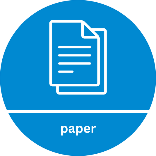 Circular Paper Recycling Sticker