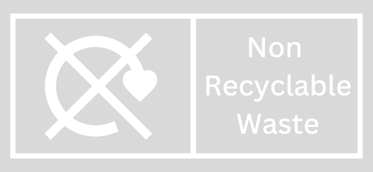 Clear Non Recyclable Waste Lid Label