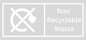 Clear Non Recyclable Waste Lid Label