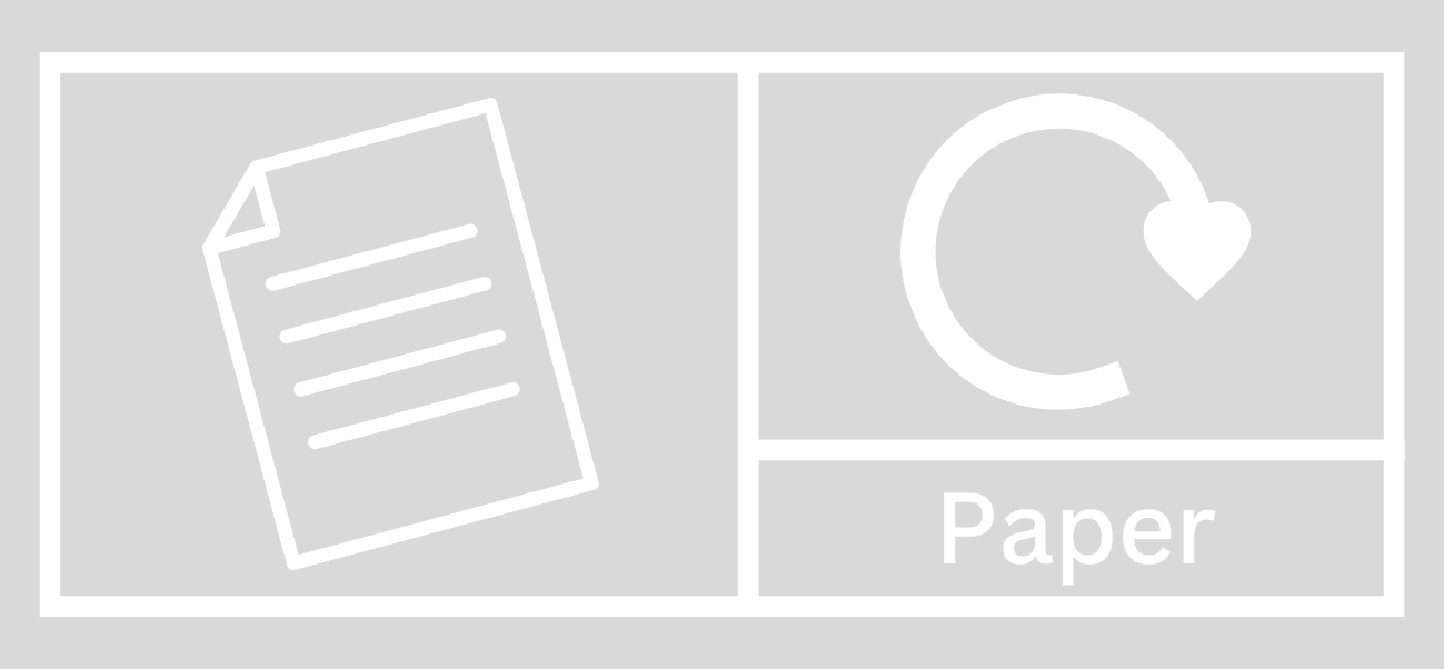 Clear Paper Recycling Lid Label