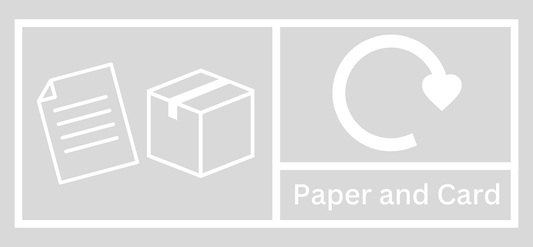 Clear Paper and Card Recycling Lid Label