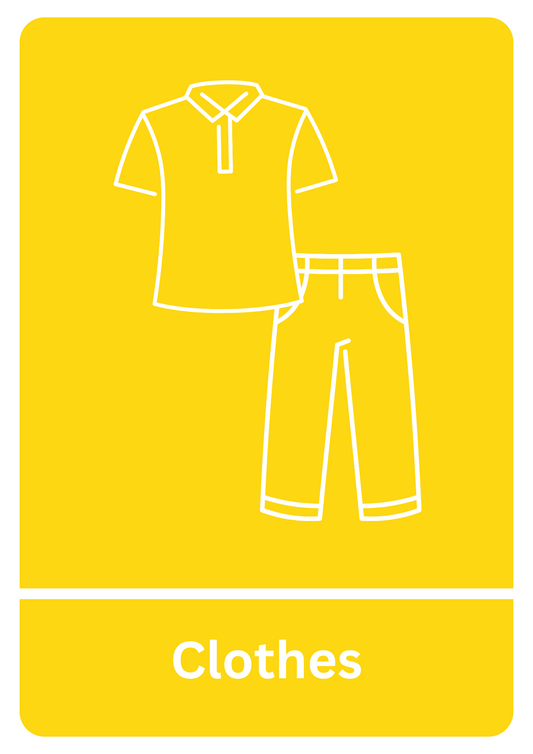 A5 Clothes Recycling Sticker