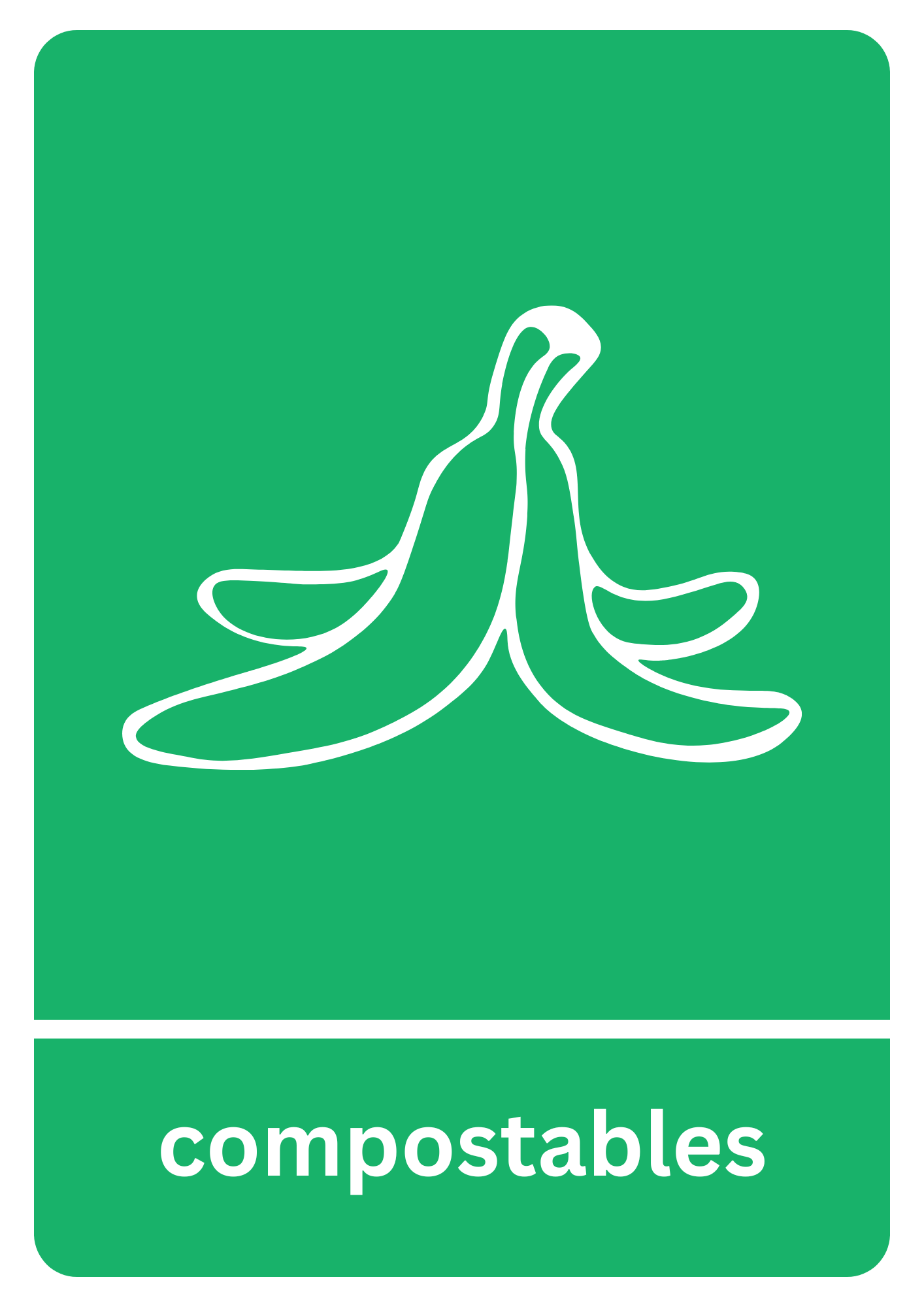 A5 Compostables Recycling Sticker