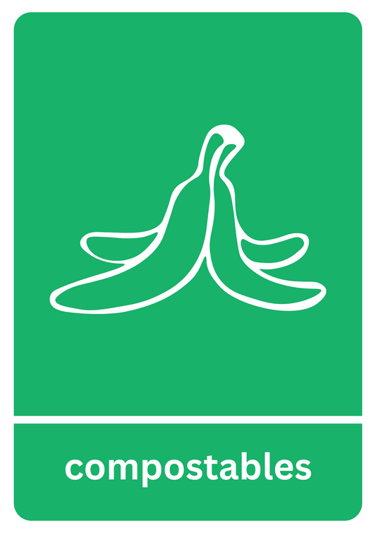A5 Compostables Recycling Sticker
