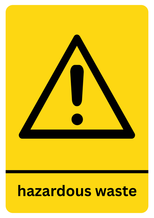 A5 Hazardous Waste Sticker