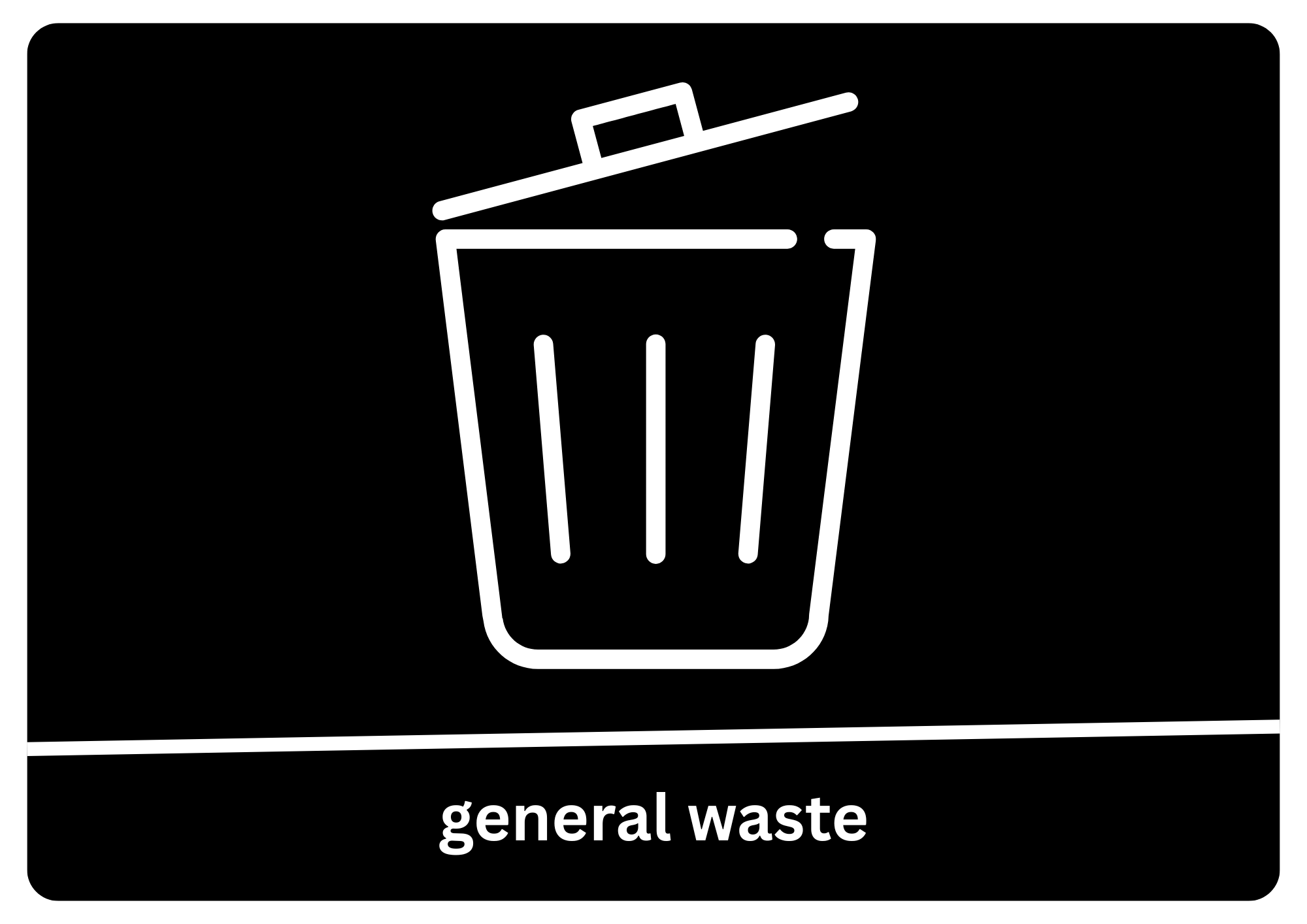 A4 General Waste Sticker – Recycling Stickers