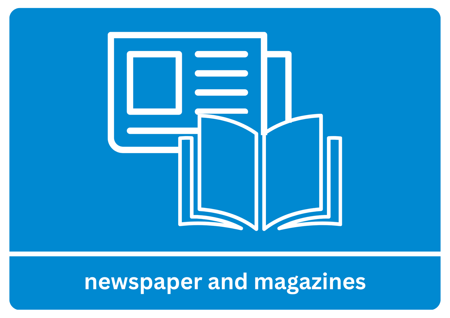 Newspaper and Magazine Recycling Sticker