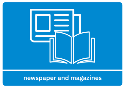 Newspaper and Magazine Recycling Sticker